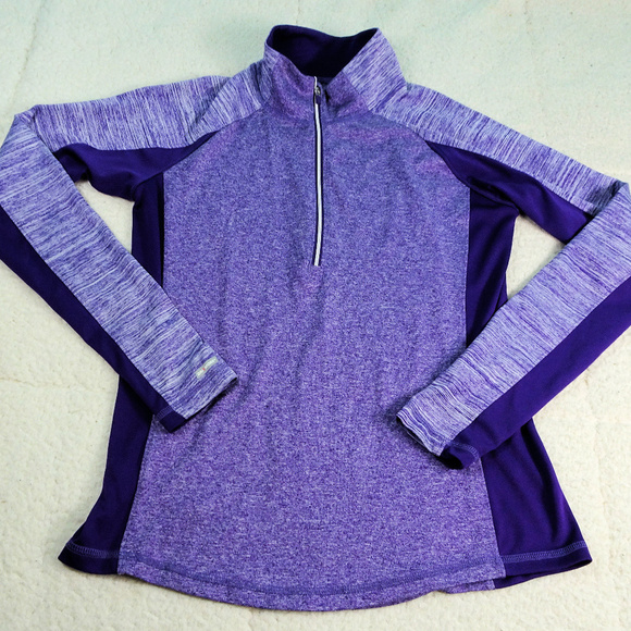 Danskin Now Dri-More Purple L/S Qtr Zip Small(4-6) - Picture 1 of 5